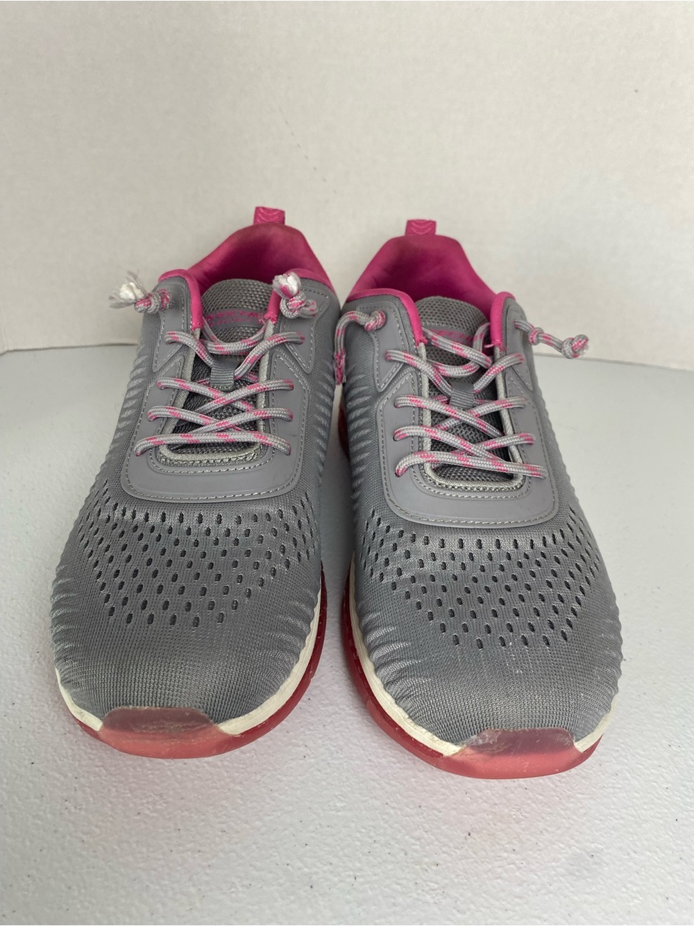 Sketchers Bobs Gray/Pink Women's Comfort Shoe Memory Foam Size 8.5" - Picture 4 of 12